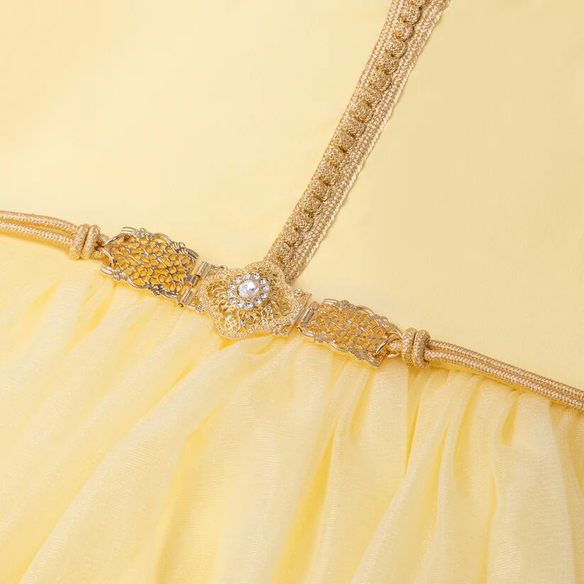 Kaftan marocain jaune maïs thumbnail 2