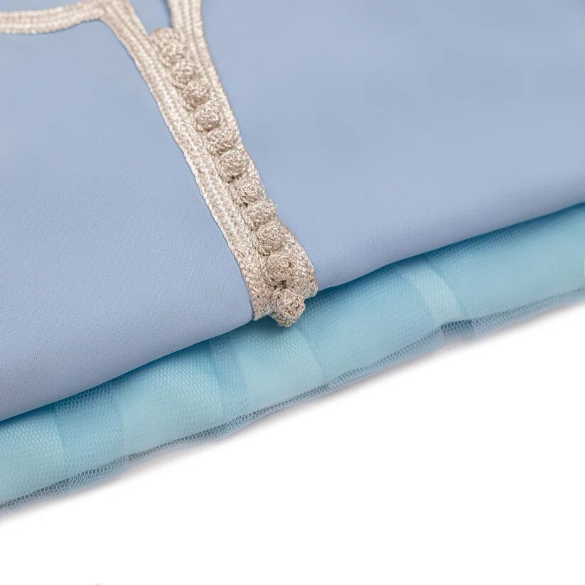 Caftan avec Manches en Crêpe Georgette de Soie