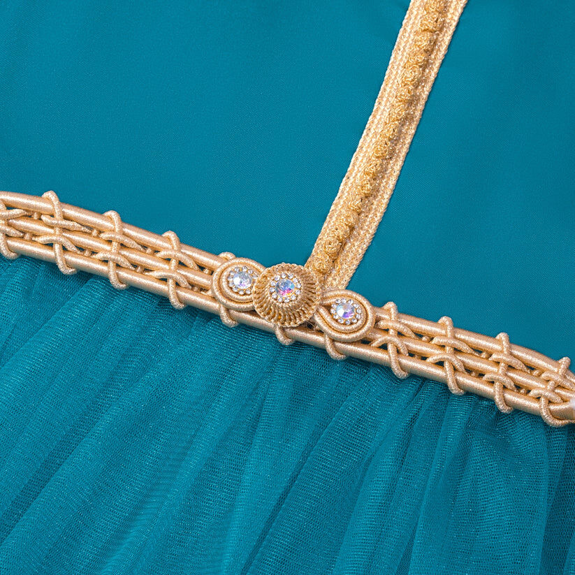 Caftan avec Manches en Crêpe Georgette en Soie thumbnail 3