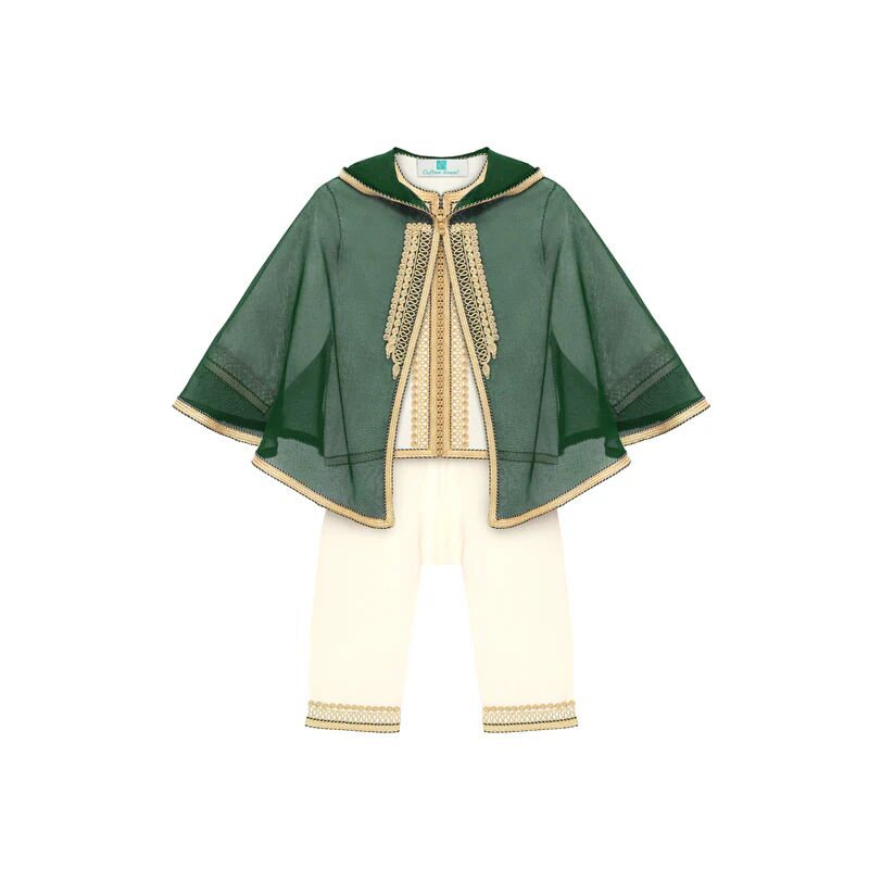 Jabador - beige pour enfant avec selham vert