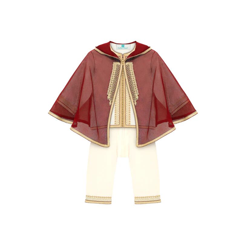 Jabador - beige pour enfant avec selham bordeaux