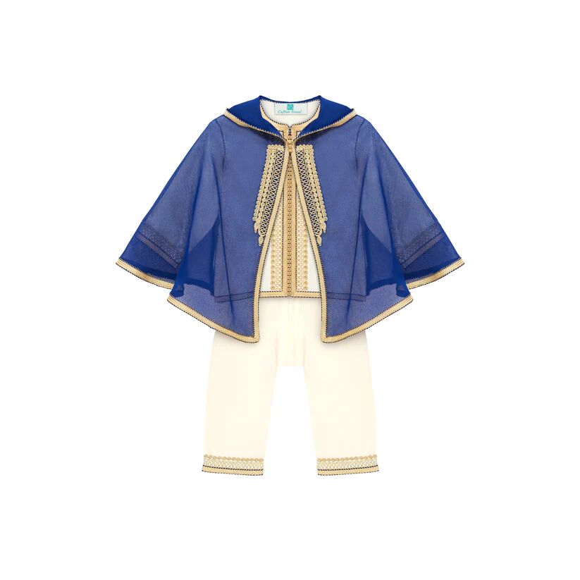 Jabador - beige pour enfant avec selham bleu thumbnail 1