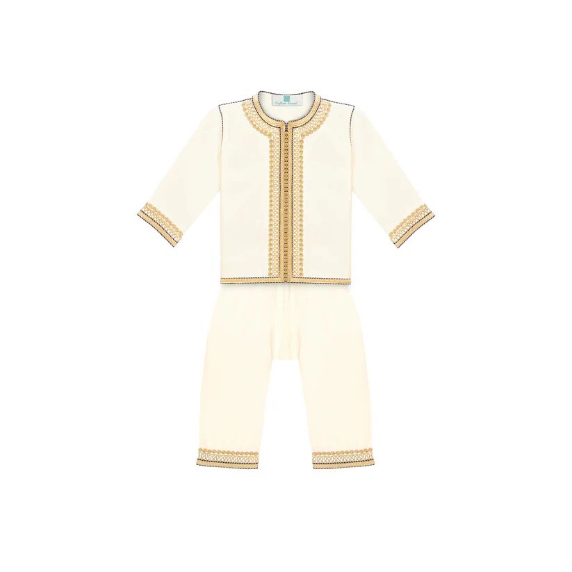 Jabador - beige pour enfant avec selham bleu thumbnail 4