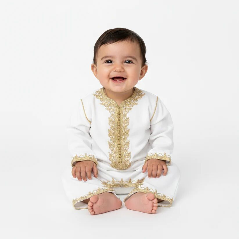 Grenouillère - blanc pour bébé sans selham