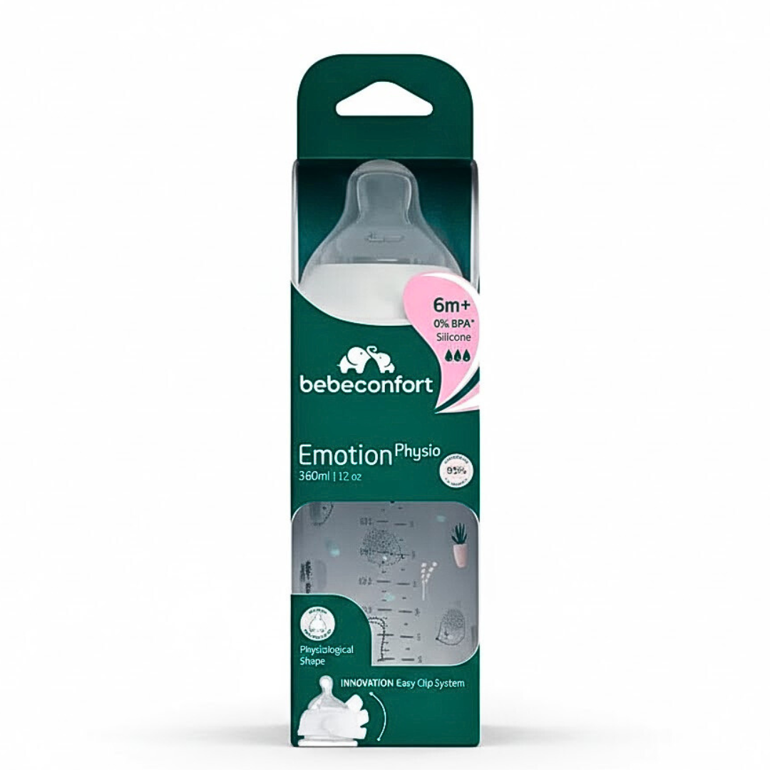 Biberon Emotion Physio PP +6m 360ml Blanc Urban Garden