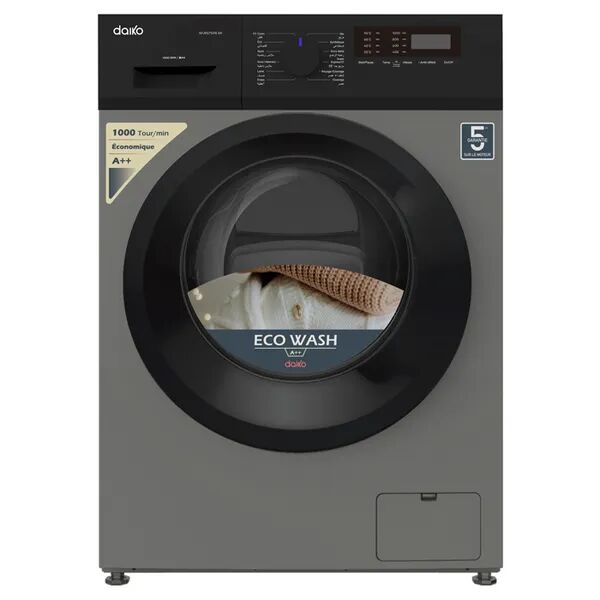 Daiko Machine à laver automatique 6Kg - Écran LED - 1000 T/min, A++