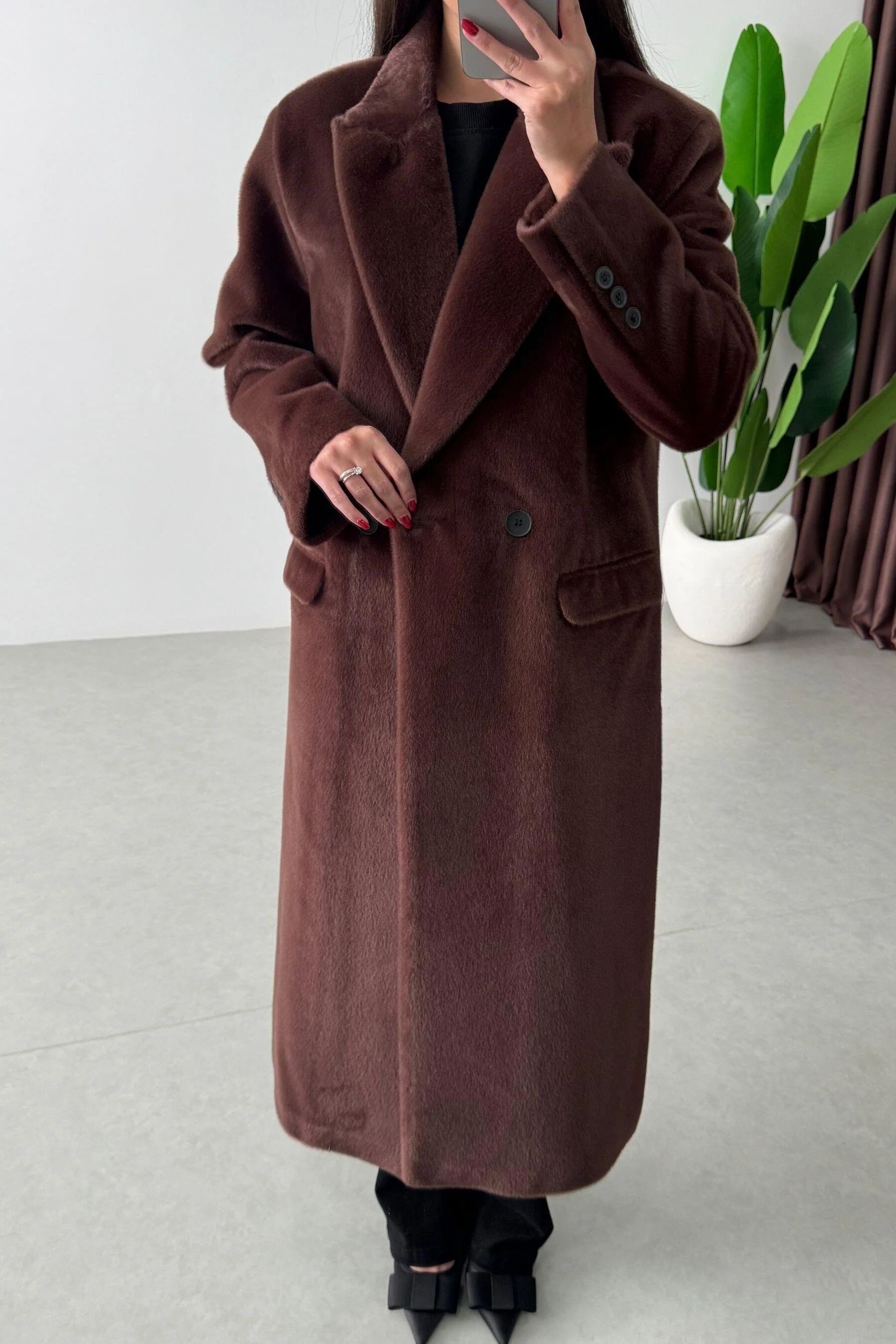 Manteau Long En Fourrure