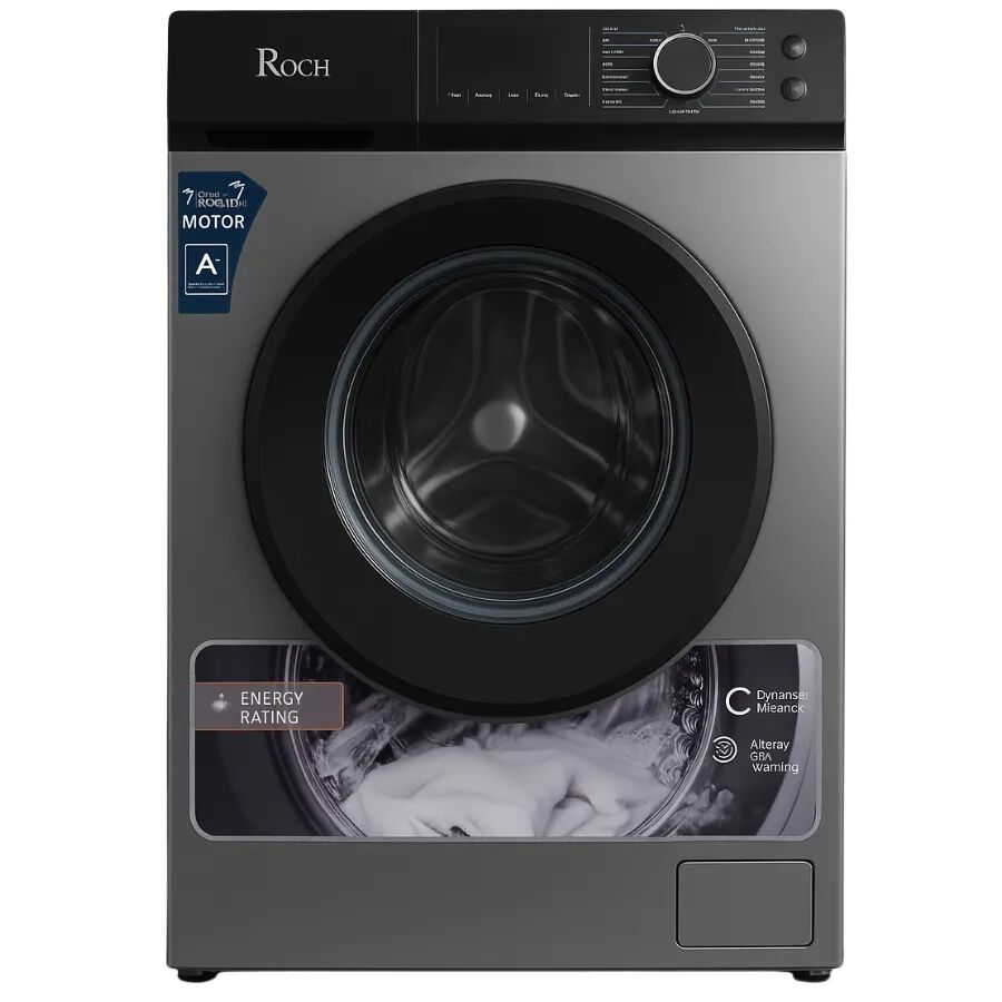 Roch - Machine à laver automatique 8 Kg - Inverter Machine - 1200 T/min, A+, MAL08FL-ZINV