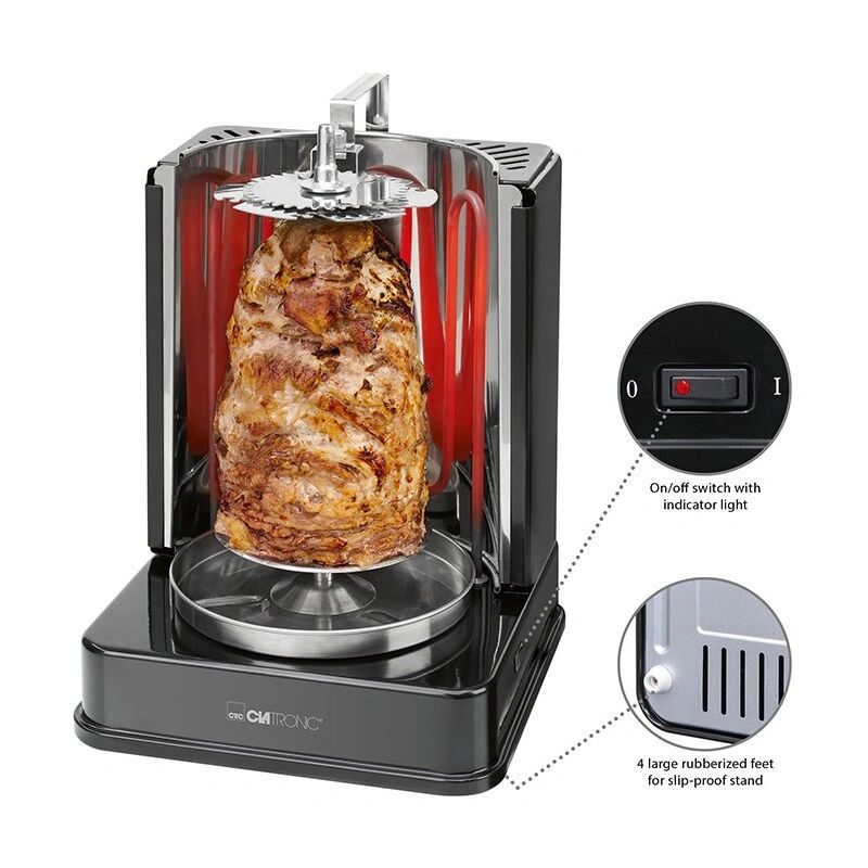 Clatronic Vertical Kebab Multi-grille Shawarma 1400 W Allemande thumbnail 3