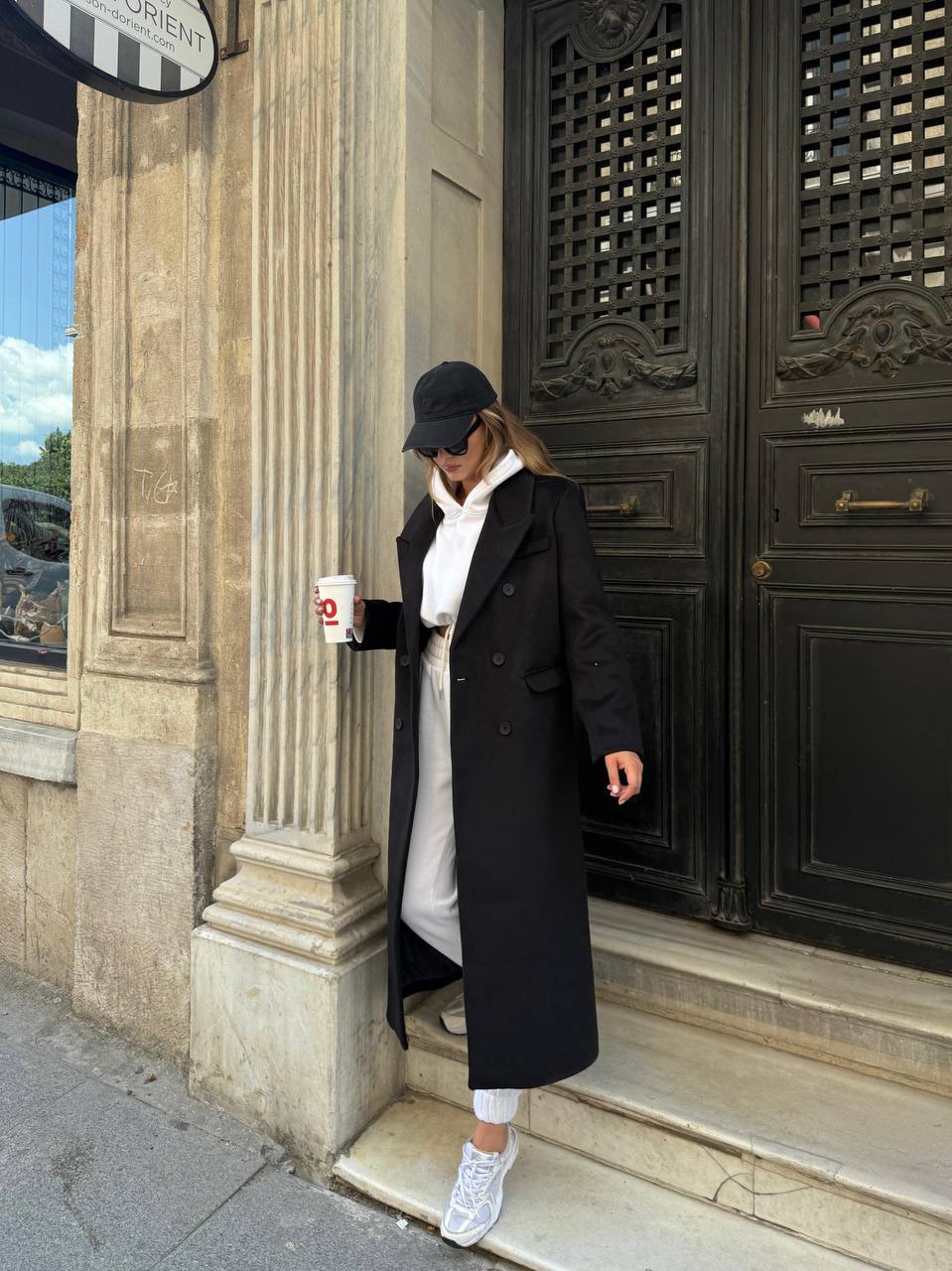 Manteau Long Droit En Laine