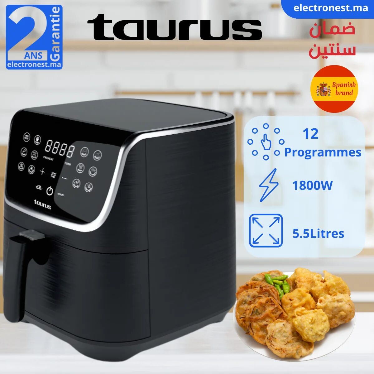 TAURUS Friteuse sans Huile-MAX FRY 5.5 Litres