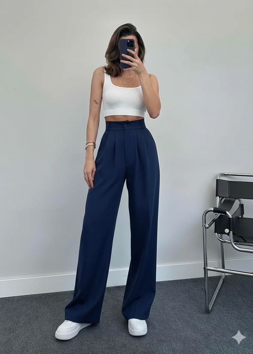 Pantalon Palazzo Taille Haute thumbnail 3