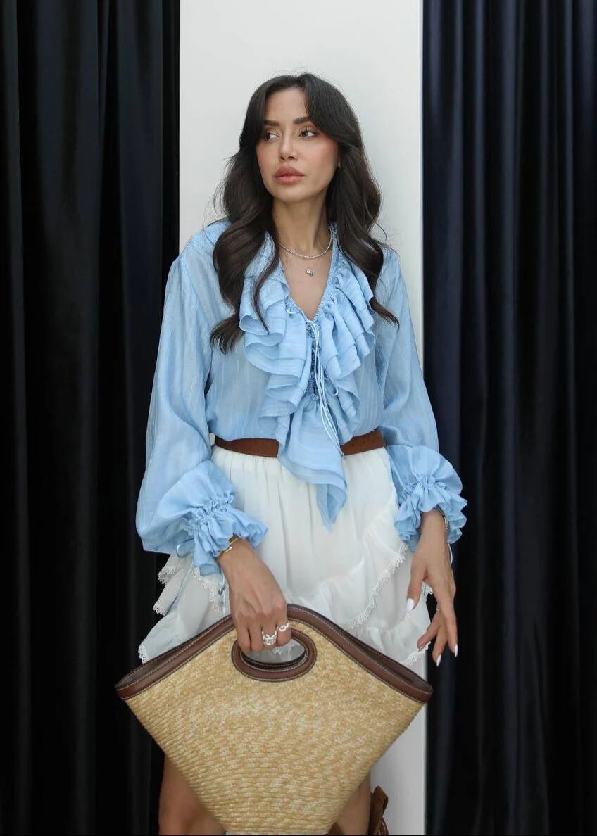 Chemise À Volants Élégants