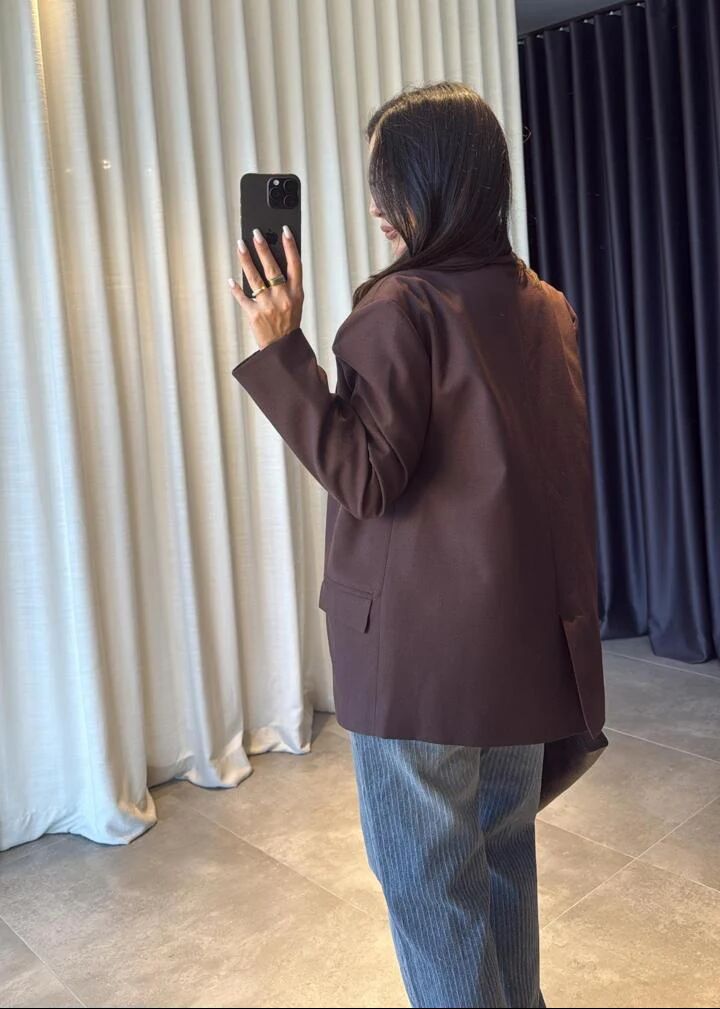 Blazer Marron Chocolat Oversize