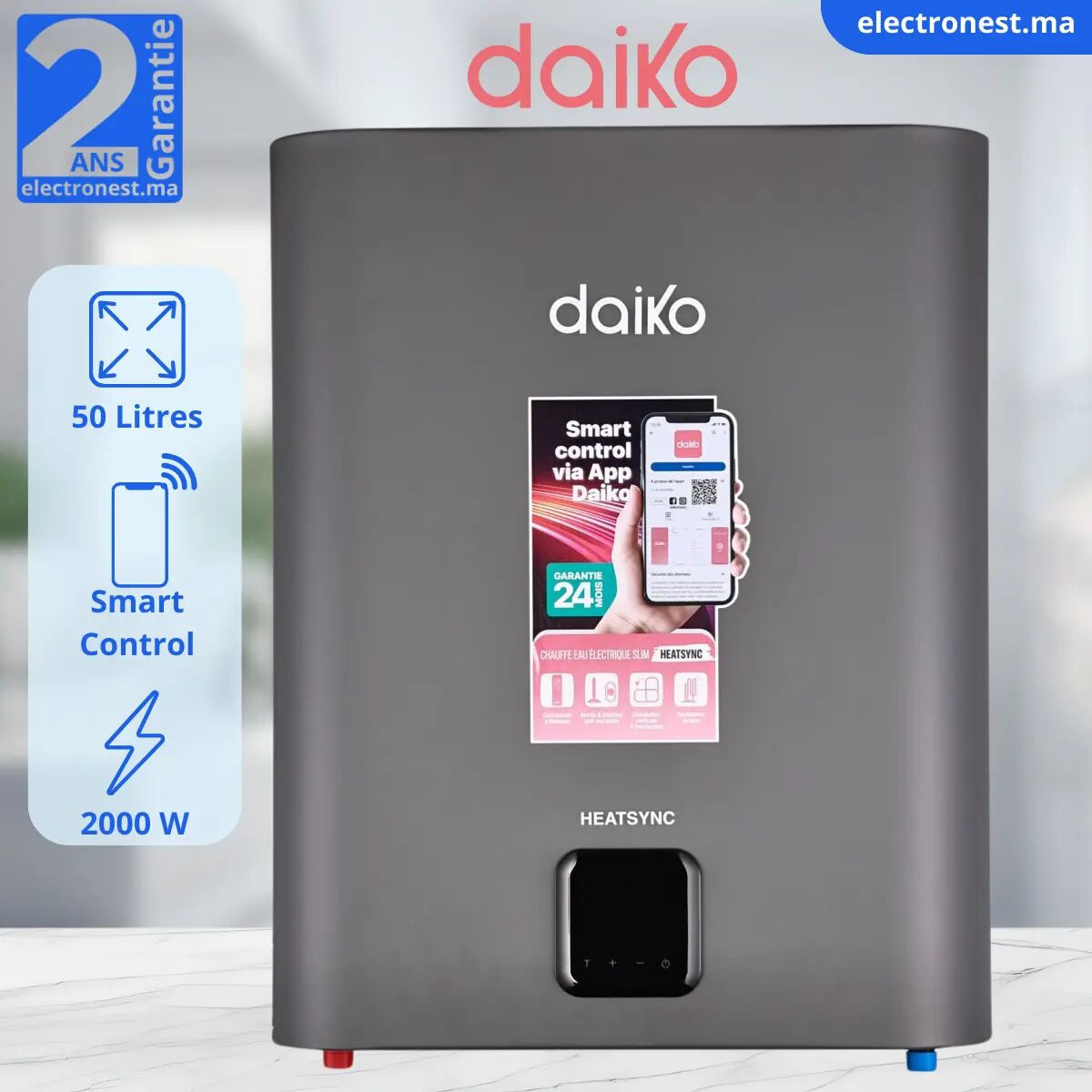 Chauffe-eau électrique - Capacité 50 L