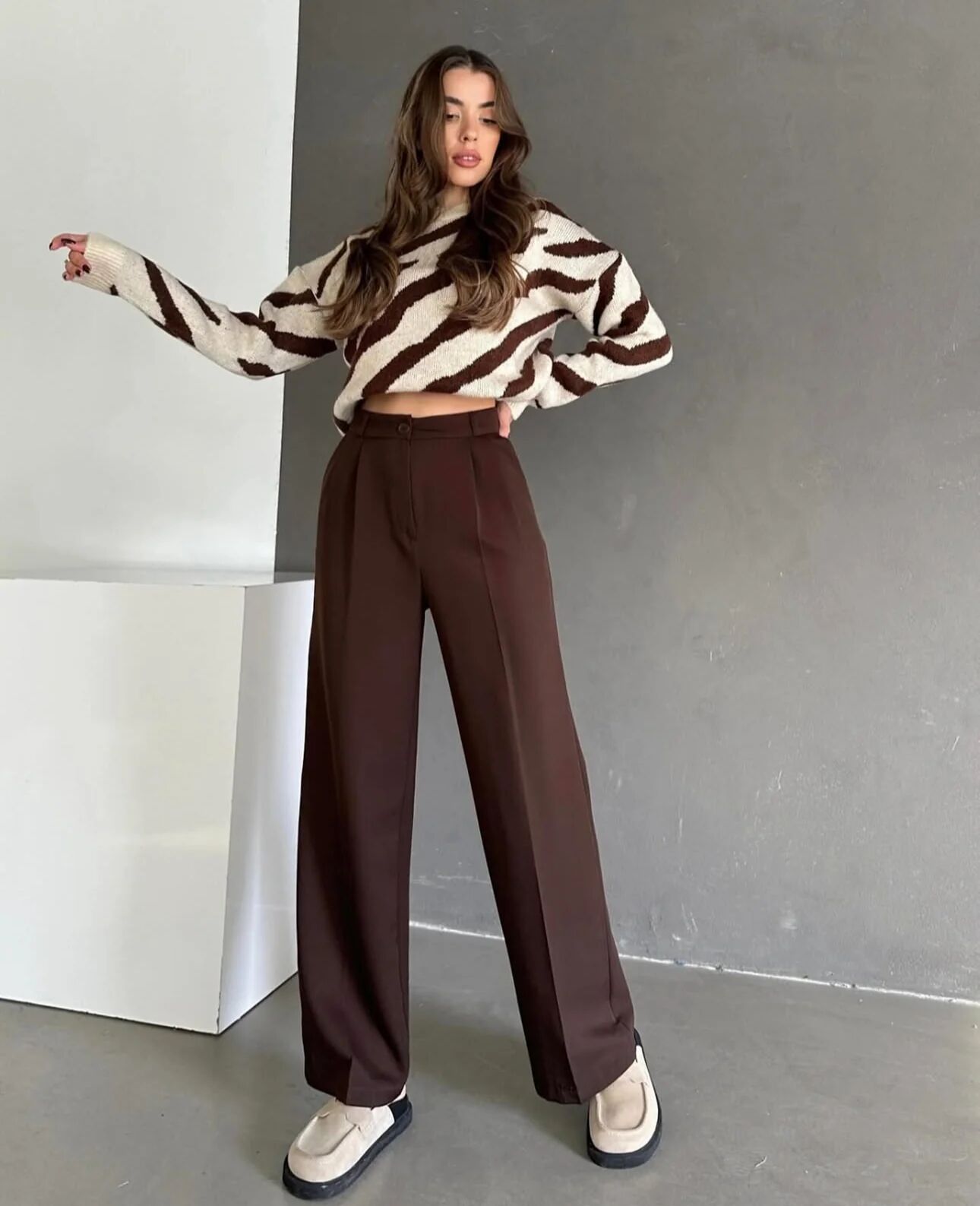 Pantalon Palazzo Taille Haute