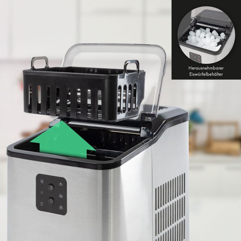Proficook Machine à glaçons en acier inox, capacité 1,5L 12KG PC-EWB 1253