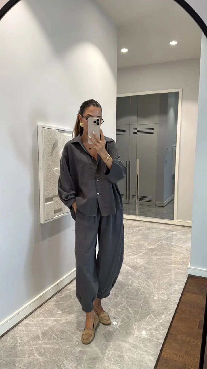 Ensemble Chemise Oversize & Pantalon Ample thumbnail 4