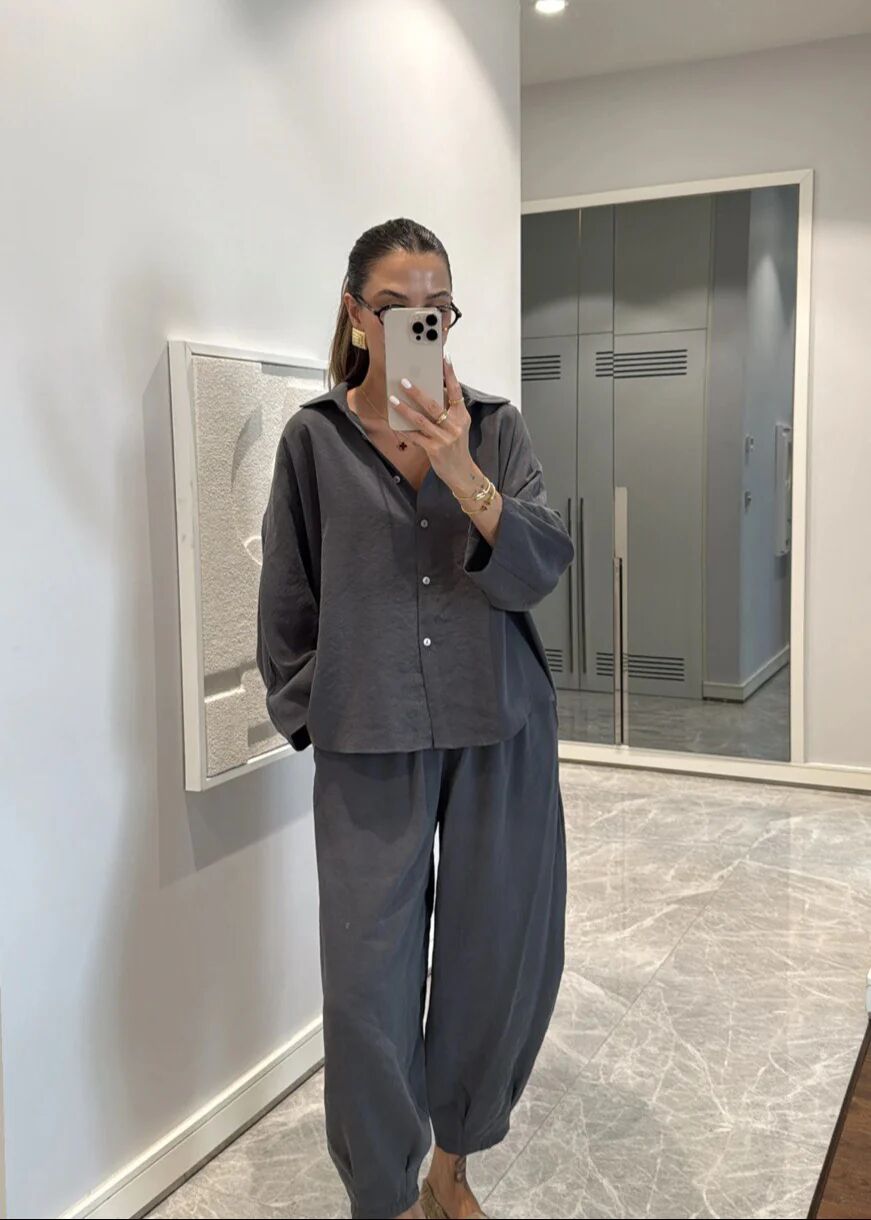 Ensemble Chemise Oversize & Pantalon Ample thumbnail 1