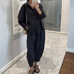 Ensemble Chemise Oversize & Pantalon Ample