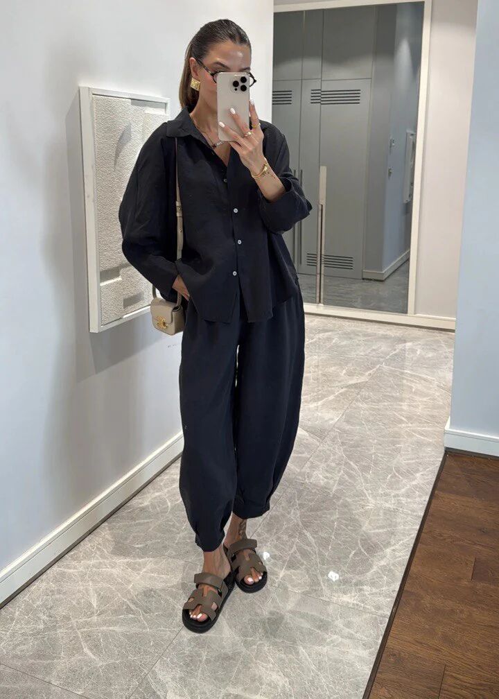 Ensemble Chemise Oversize & Pantalon Ample thumbnail 4