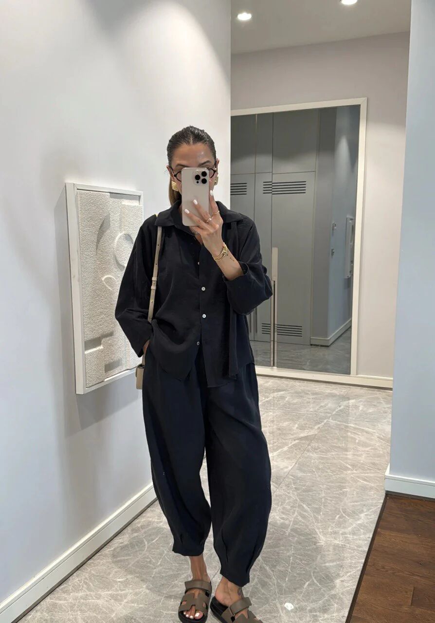 Ensemble Chemise Oversize & Pantalon Ample thumbnail 1