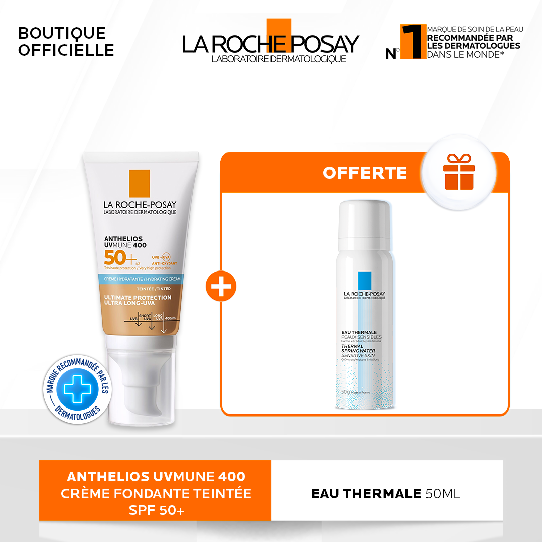 La Roche Posay Anthelios Creme Fondante Teinte Uvmune 400 50ml+eau Thermale 50ml Pack