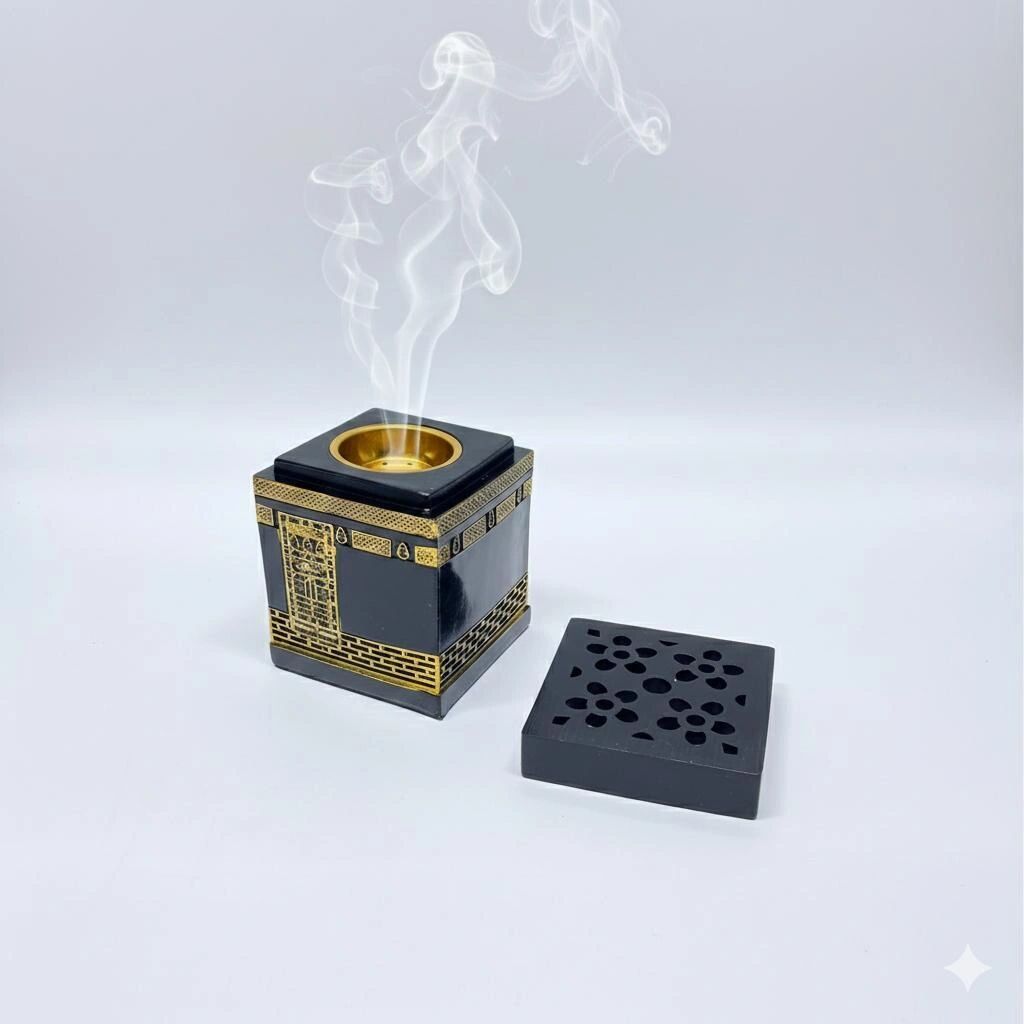 Brûleur dEncens mbekhra LKE3BA noir et or - Couvercle amovible thumbnail 2