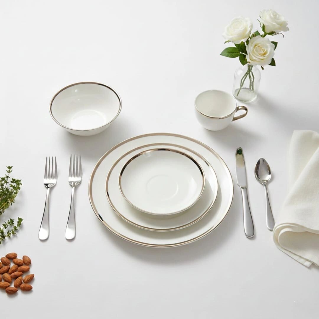 Service de Table en Porcelaine Royal Gold Edition – 30 Pièces