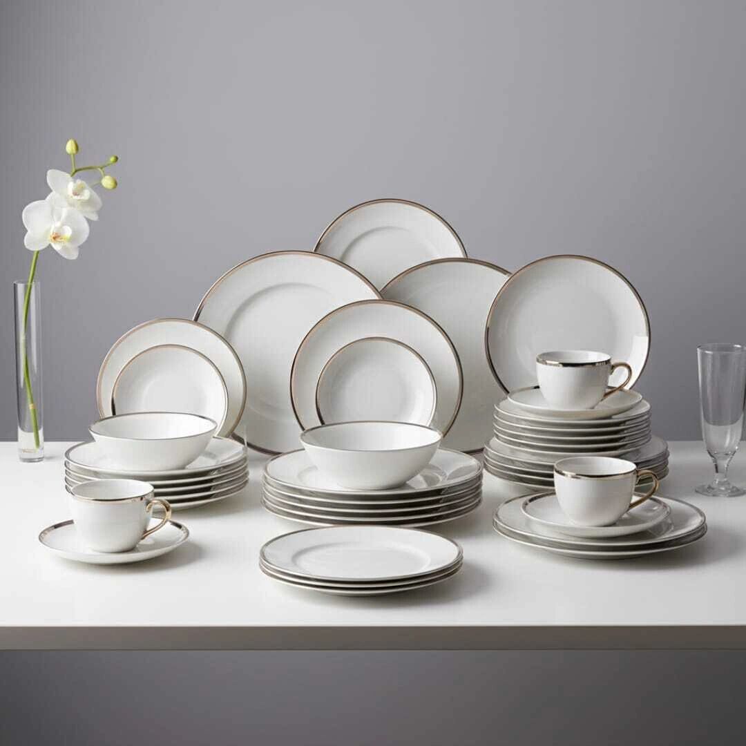 Service de Table en Porcelaine Royal Gold Edition – 30 Pièces