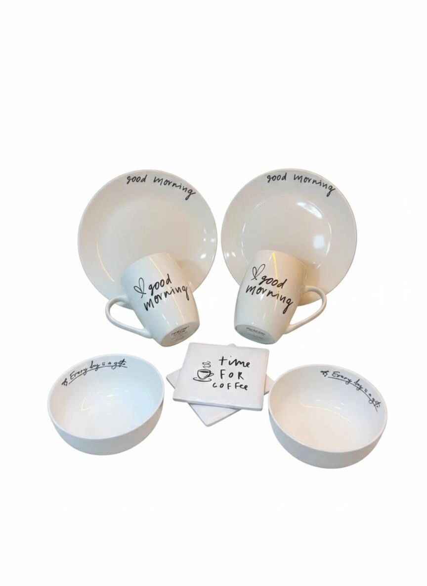 Ensemble 6 pièces : 2 bols 13 cm 2Mug 400 ml et 2 assiettes 19cm en céramique thumbnail 3