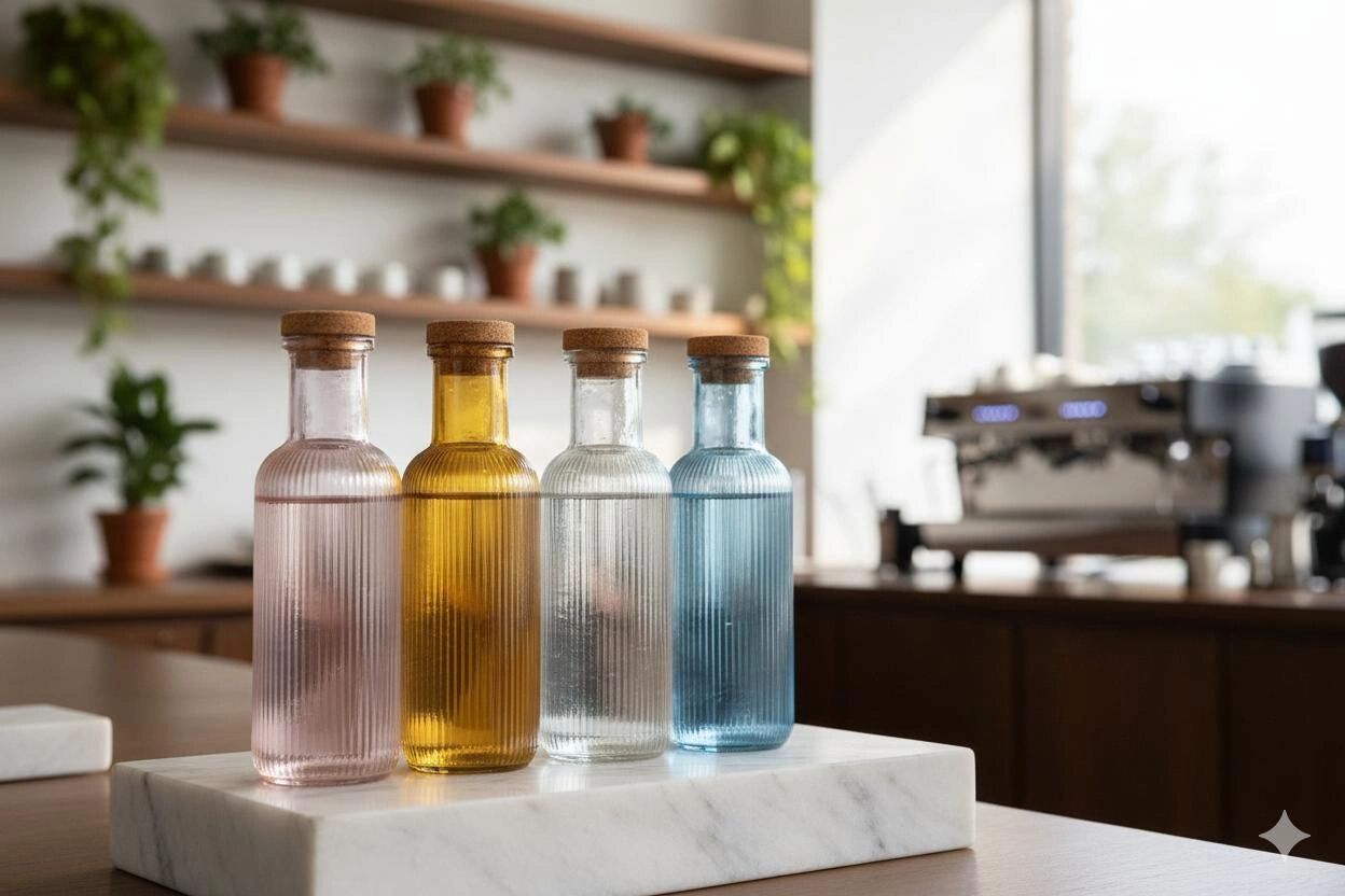 Carafe à Eau - 1 L - Verre Transparent Couvercle en Bambou - couleurs aléatoires thumbnail 3