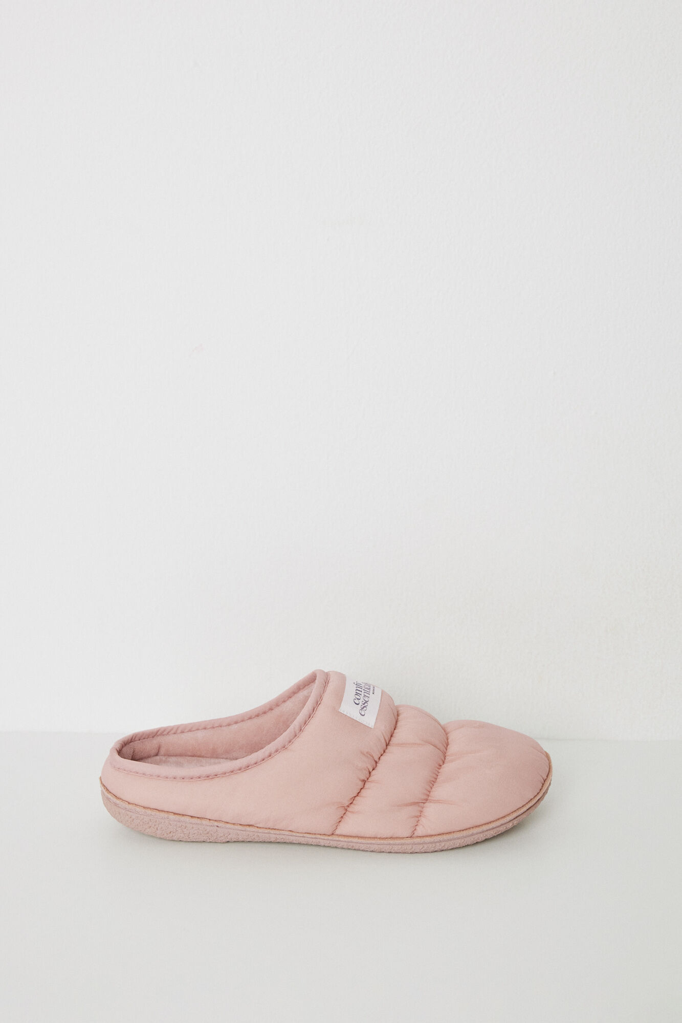 Chaussons en nylon rembourré rose thumbnail 1
