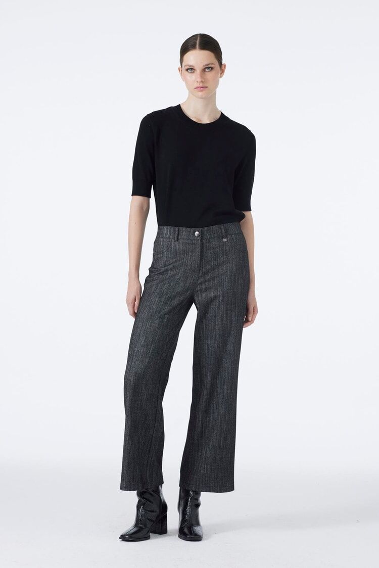 Pantalon coupe large à taille élastique thumbnail 2