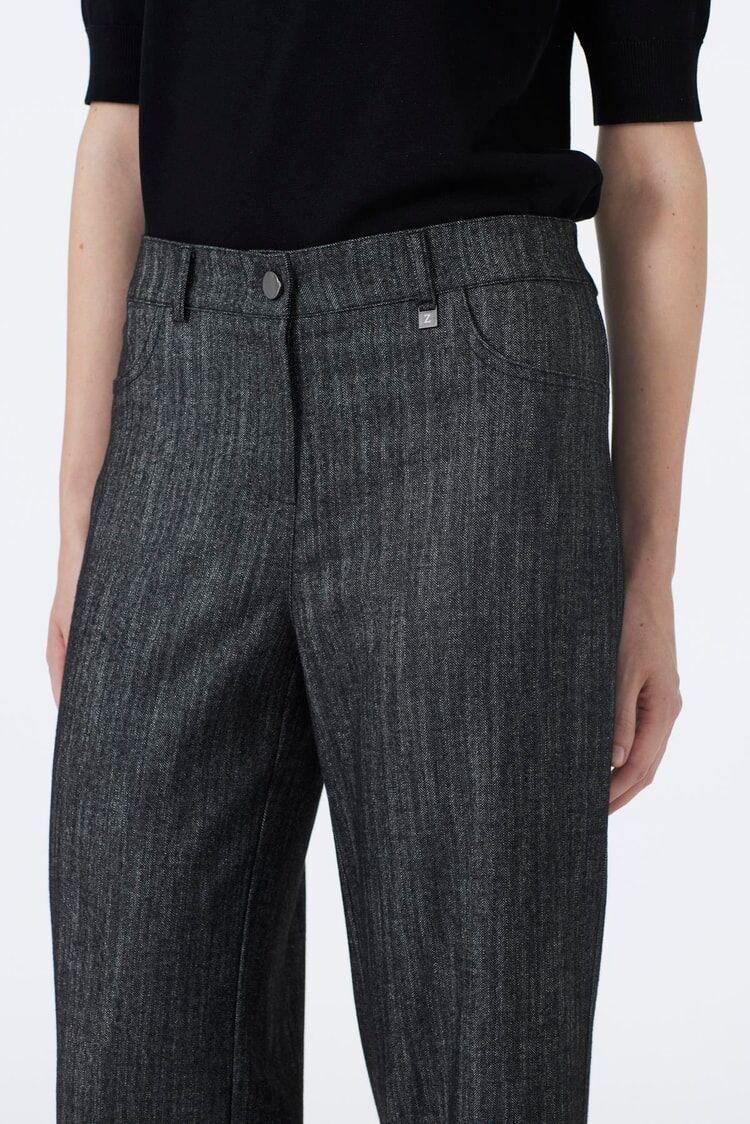 Pantalon coupe large à taille élastique thumbnail 3