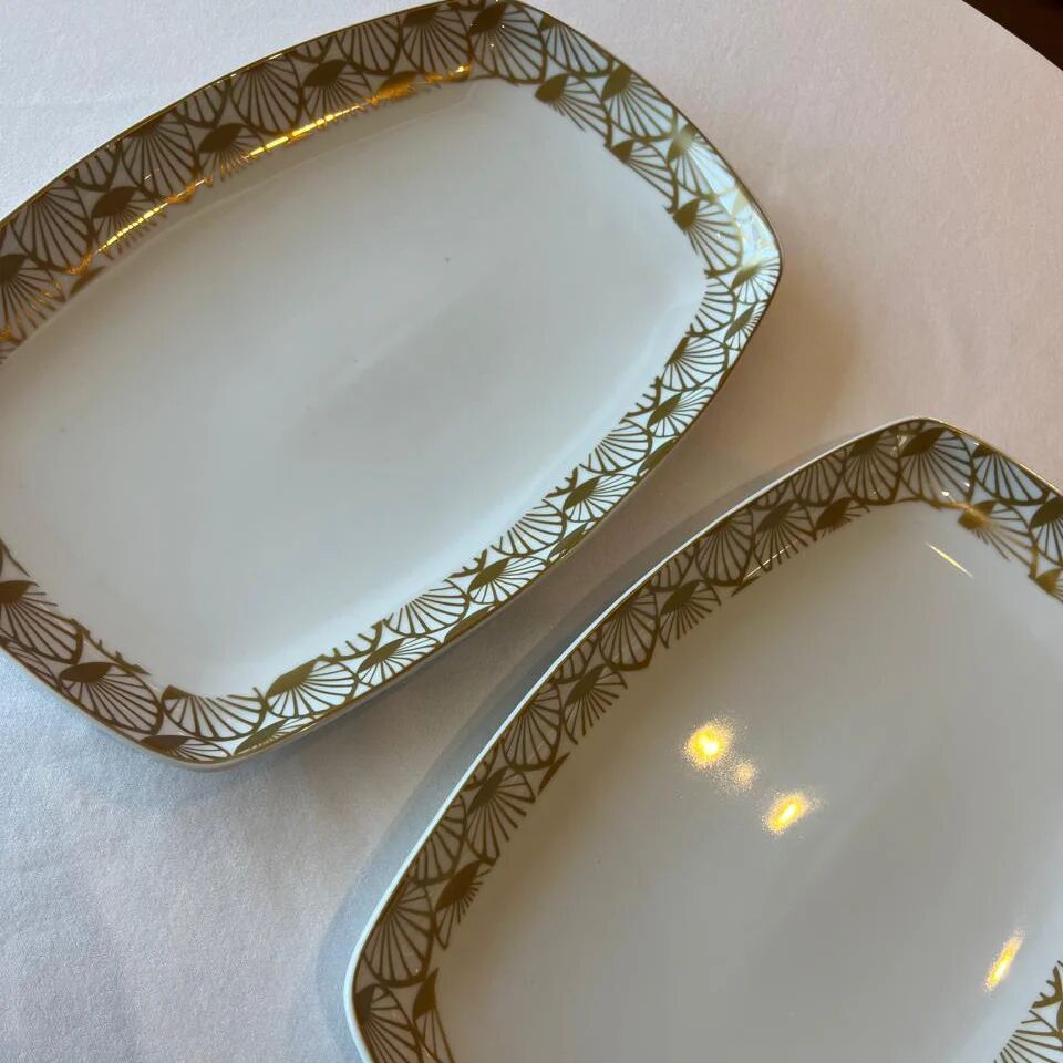 Ensemble de 2 plats ovales – Golden Deco