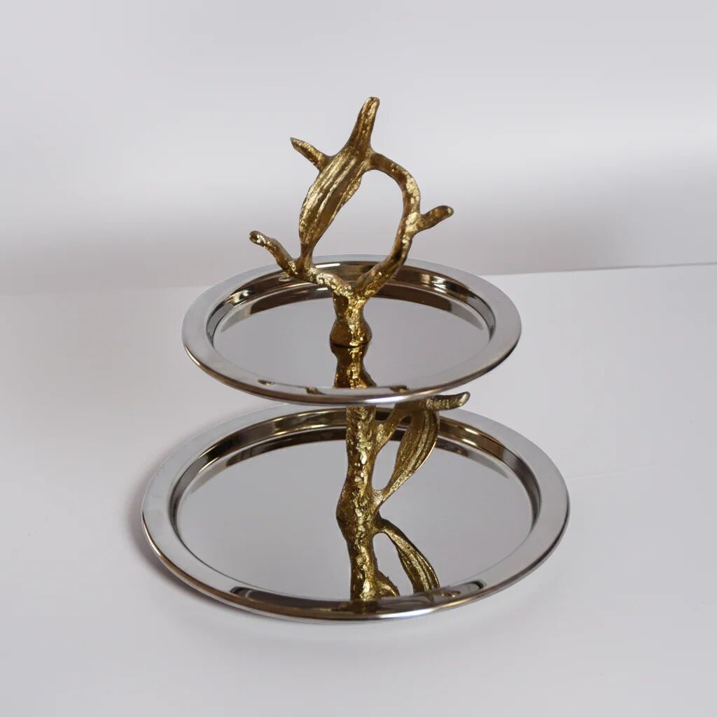 Présentoir À Deux Niveaux En Inox