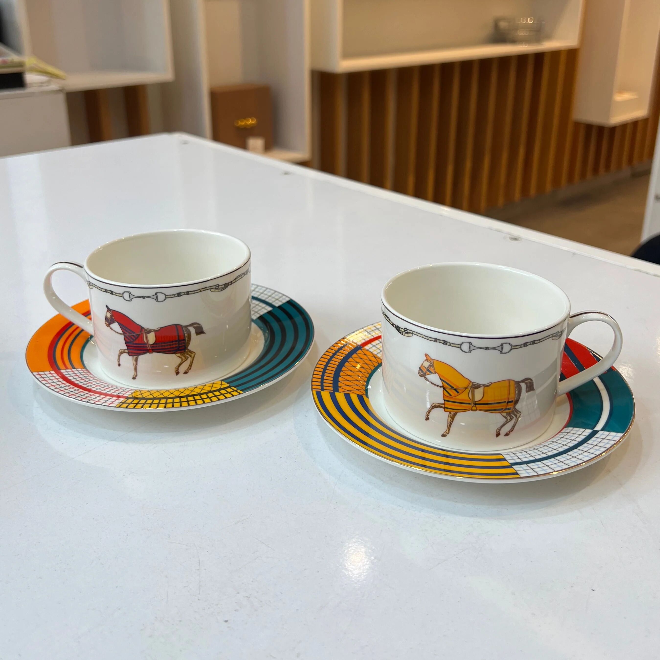 Ensemble de 6 tasses à café au lait – Le Cavalier thumbnail 3