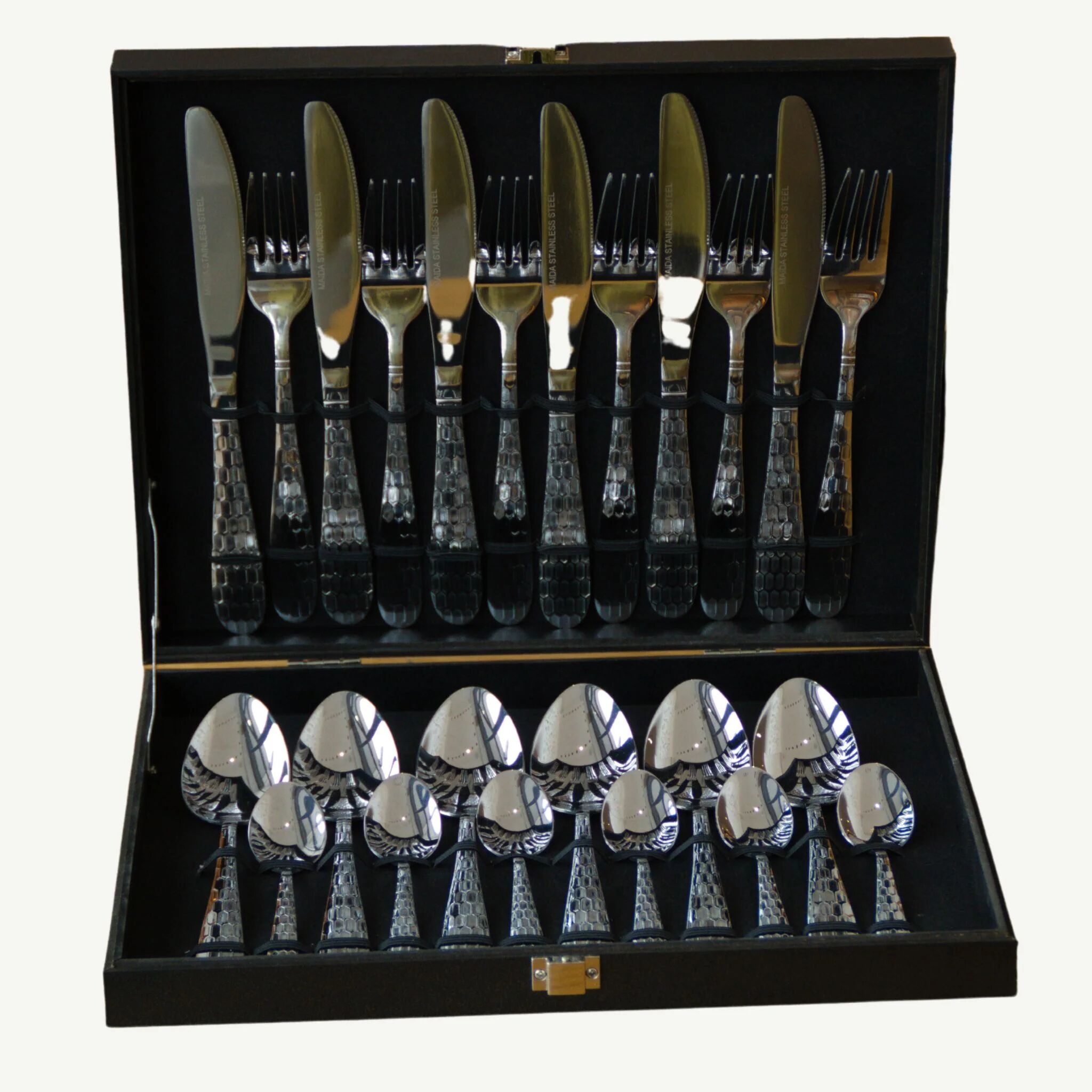 1 Ménagère 24 Pièces Hony Silver Pour 6 Personnes