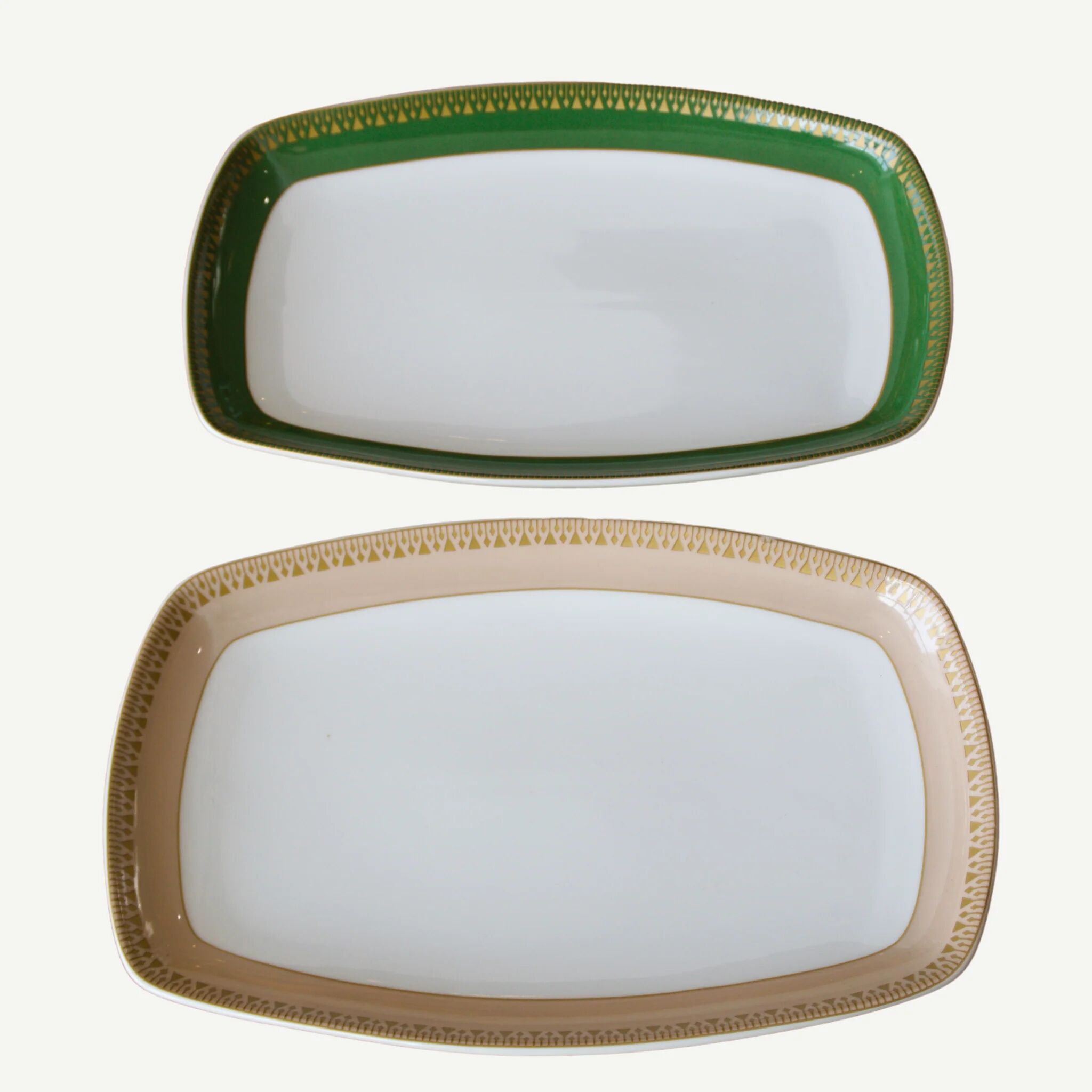 Ensemble 2 plats rectangulaires