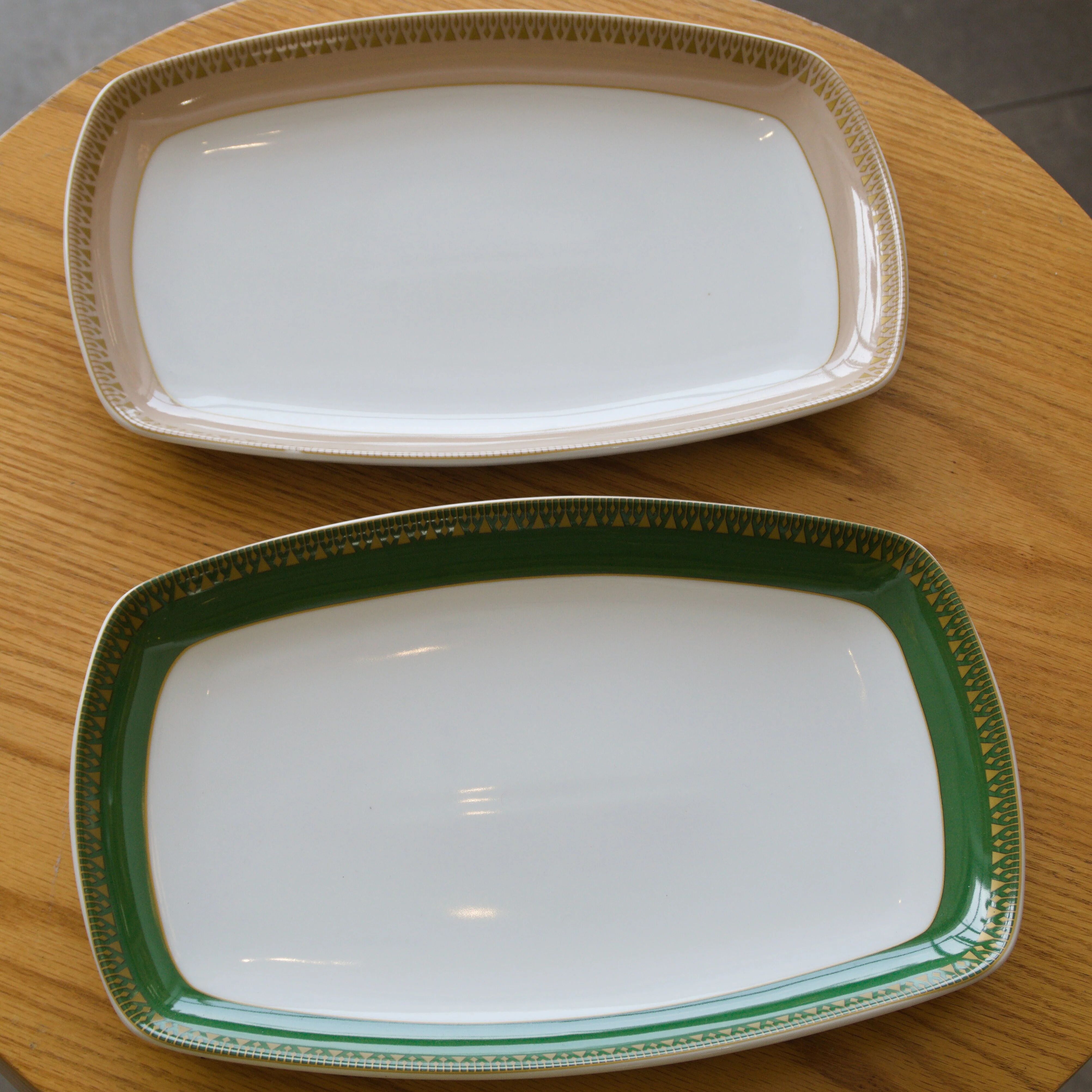 Ensemble 2 plats rectangulaires