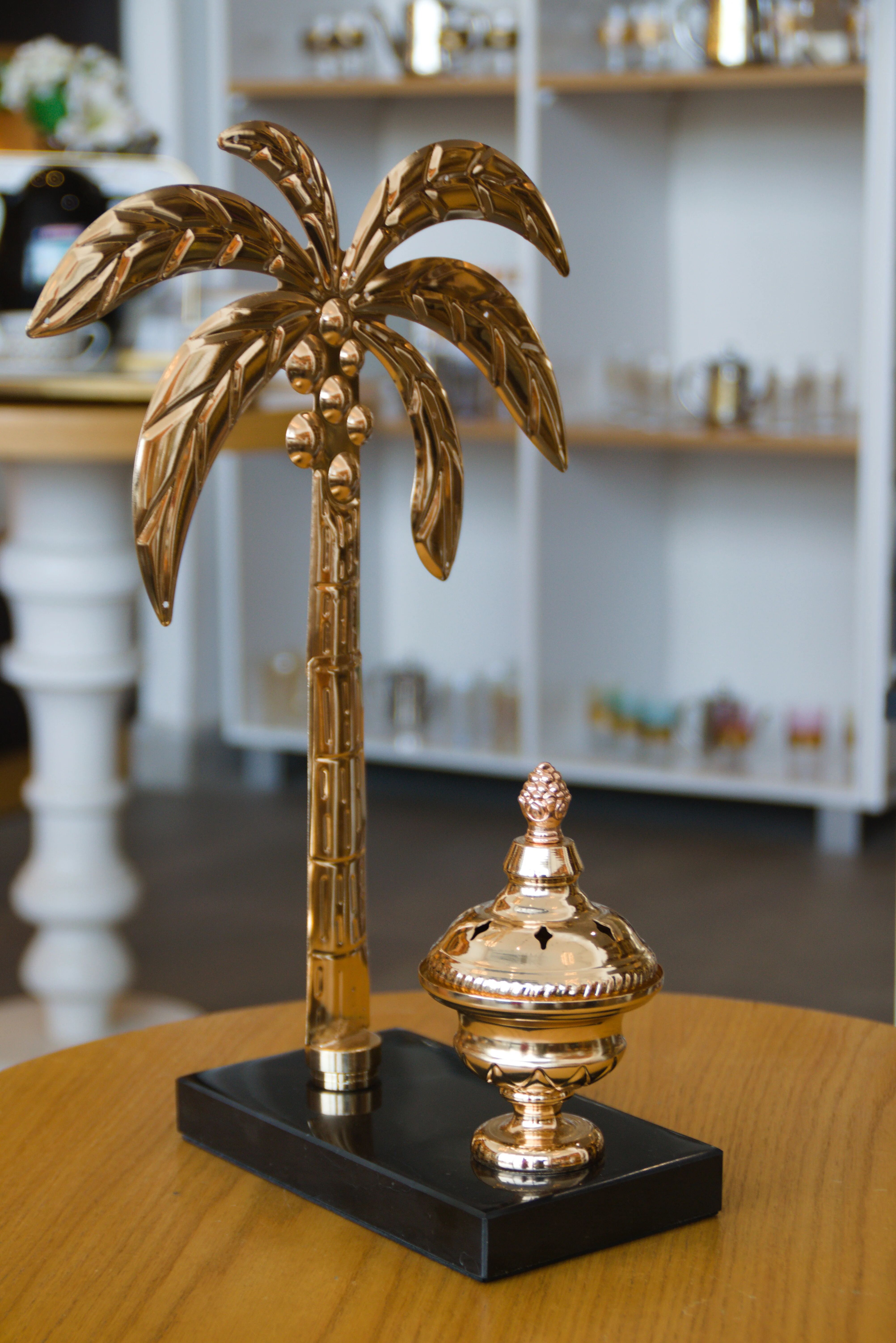 Encensoir palmier doré