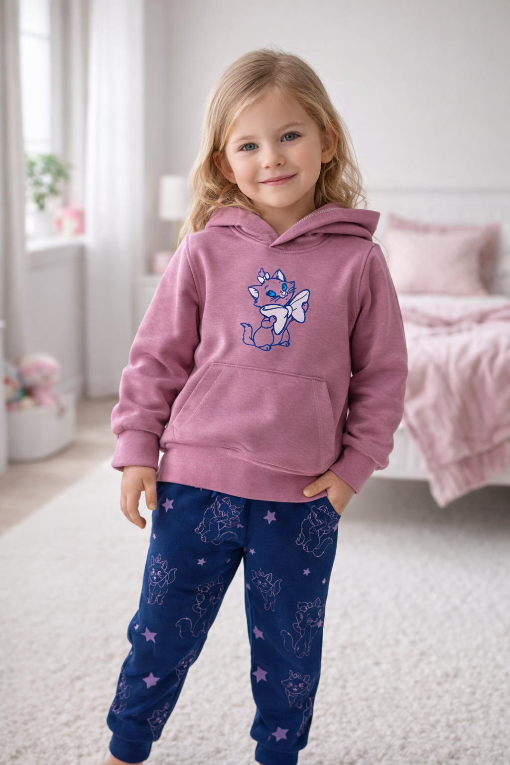 Ensemble jogging fille à capuche