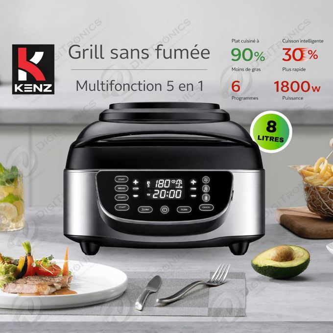 Friteuse Multifonction 5 en 1 Sans Fumée 8L, Technologie Air Crisp 1800W, DL-7925 thumbnail 3