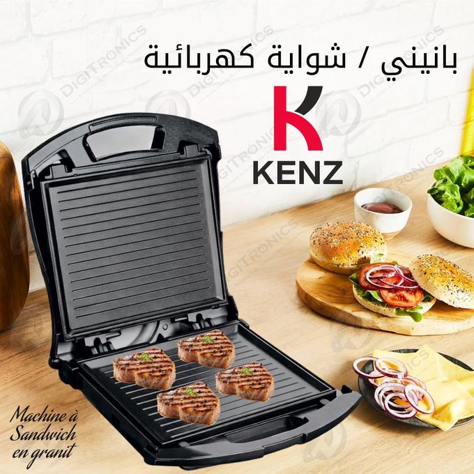 Grill Panini Double Face 1400w Multifonctionnalité, Revêtement Granit Antiadhésif, Vt-3957