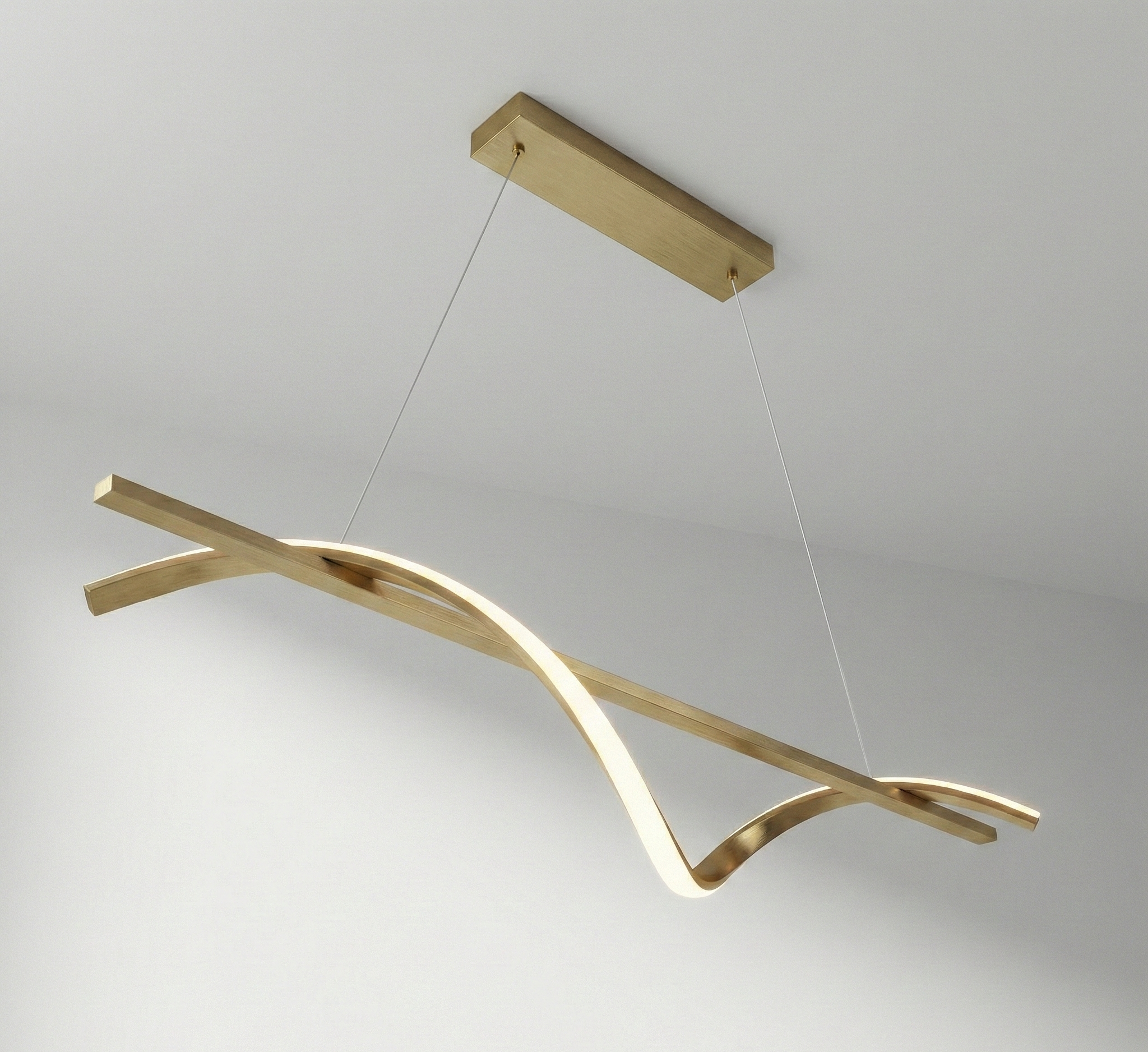 Lustre Led Design Moderne Ondulé thumbnail 3