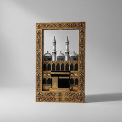 Tableau Décoratif De La Kaaba Avec Miroir Et Éclairage Led Intégré