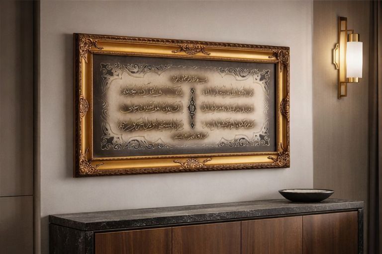 Tableau De Calligraphie – Sourate Al-ikhlas Et Sourate Yassine