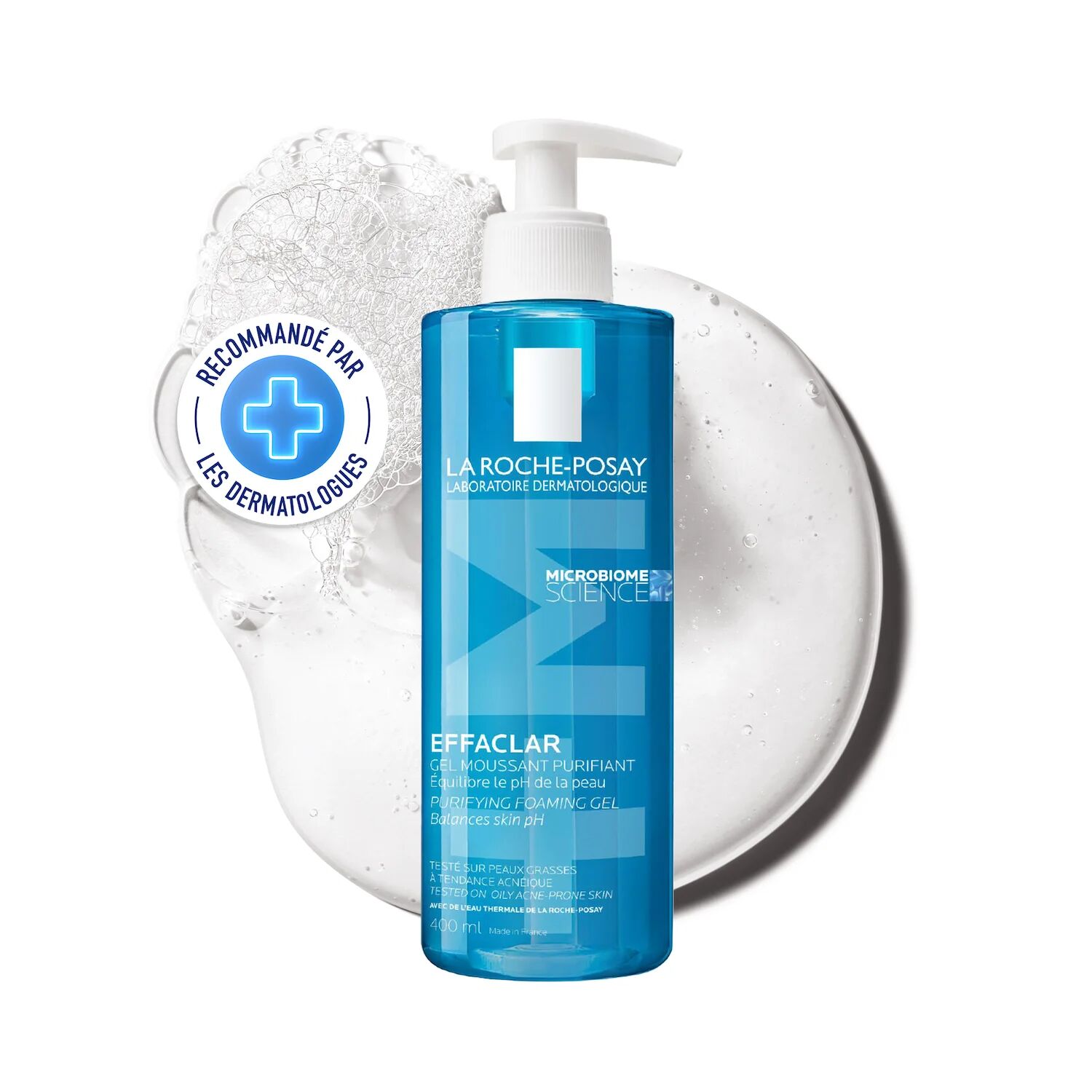 Effaclar Gel Moussant Peau Grasse Acnéique | 400ml = Serviette & Effaclar Gel Miniatures thumbnail 2