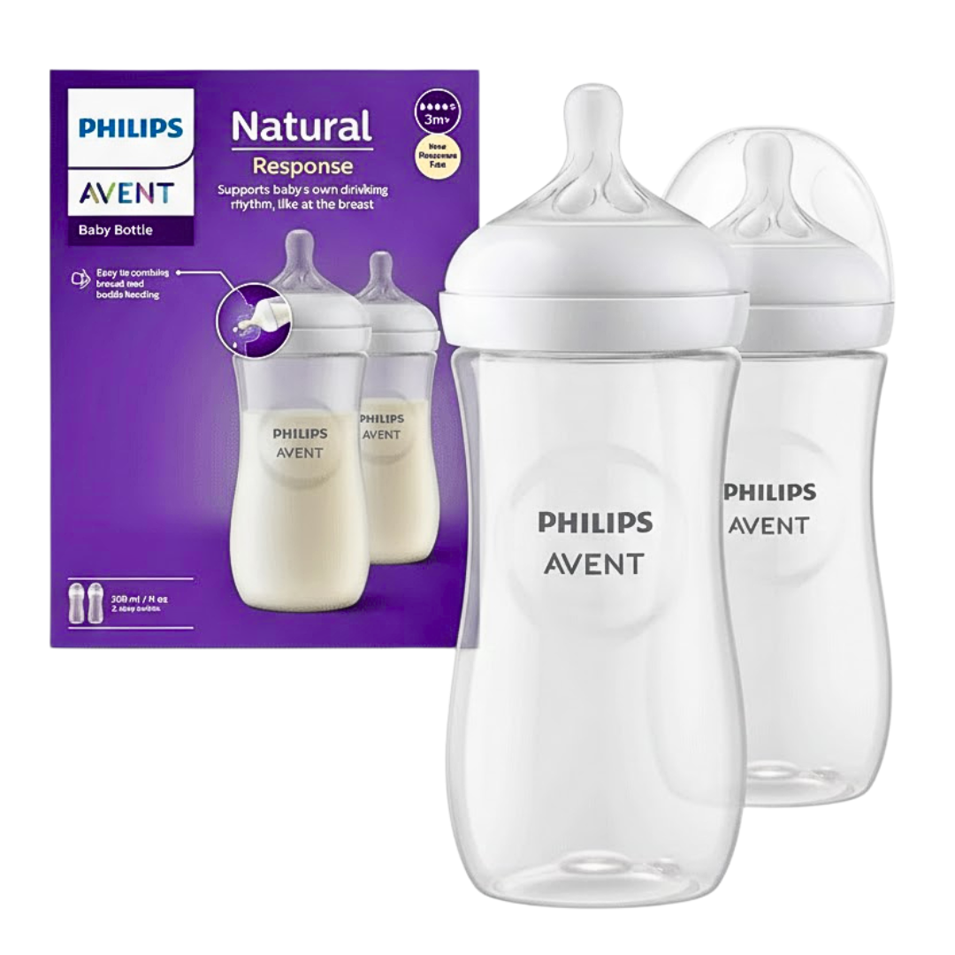 Biberon Natural Avec Tetine +3m 2x300ml Scy906/02